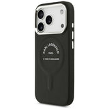 Karl Lagerfeld iPhone 17 Pro Max/iPhone 18 Pro Max Cover Embossed Ring RSG Logo Sort