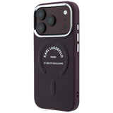 Karl Lagerfeld iPhone 17 Pro/iPhone 18 Pro Cover Embossed Ring RSG Logo Burgundy