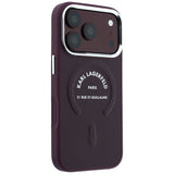 Karl Lagerfeld iPhone 17 Pro/iPhone 18 Pro Cover Embossed Ring RSG Logo Burgundy