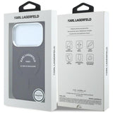 Karl Lagerfeld iPhone 17 Pro/iPhone 18 Pro Cover Embossed Ring RSG Logo Burgundy
