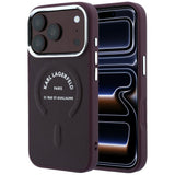 Karl Lagerfeld iPhone 17 Pro Max/iPhone 18 Pro Max Cover med præget Ring RSG-logo i bordeaux