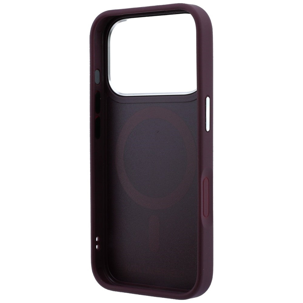 Karl Lagerfeld iPhone 17 Pro Max/iPhone 18 Pro Max Cover med præget Ring RSG-logo i bordeaux