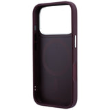 Karl Lagerfeld iPhone 17 Pro Max/iPhone 18 Pro Max Cover med præget Ring RSG-logo i bordeaux