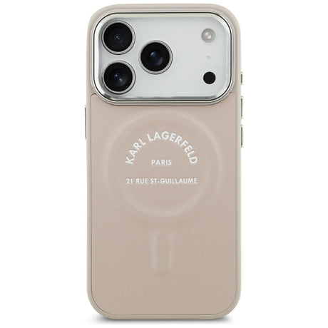 Karl Lagerfeld iPhone 17 Pro/iPhone 18 Pro Cover Embossed Ring RSG Logo Lyserød