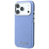 Karl Lagerfeld iPhone 17 Pro/iPhone 18 Pro Cover Grained Allover Logo Blå