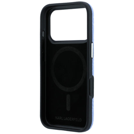 Karl Lagerfeld iPhone 17 Pro/iPhone 18 Pro Cover Grained Allover Logo Blå