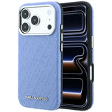 Karl Lagerfeld iPhone 17 Pro Max/iPhone 18 Pro Max Cover Grained Allover Logo Blå