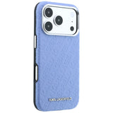 Karl Lagerfeld iPhone 17 Pro Max/iPhone 18 Pro Max Cover Grained Allover Logo Blå