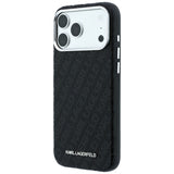 Karl Lagerfeld iPhone 17 Pro/iPhone 18 Pro Cover Grained Allover Logo Sort