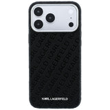 Karl Lagerfeld iPhone 17 Pro/iPhone 18 Pro Cover Grained Allover Logo Sort