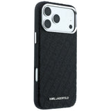 Karl Lagerfeld iPhone 17 Pro/iPhone 18 Pro Cover Grained Allover Logo Sort