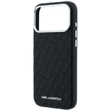 Karl Lagerfeld iPhone 17 Pro/iPhone 18 Pro Cover Grained Allover Logo Sort