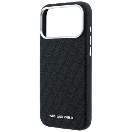 Karl Lagerfeld iPhone 17 Pro/iPhone 18 Pro Cover Grained Allover Logo Sort
