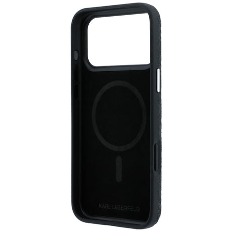 Karl Lagerfeld iPhone 17 Pro/iPhone 18 Pro Cover Grained Allover Logo Sort