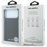 Karl Lagerfeld iPhone 17 Pro Max/iPhone 18 Pro Max Cover Grained Allover Logo Sort
