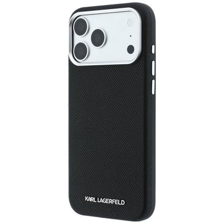 Karl Lagerfeld iPhone 17 Pro/iPhone 18 Pro Cover Grained Elongated Logo Sort