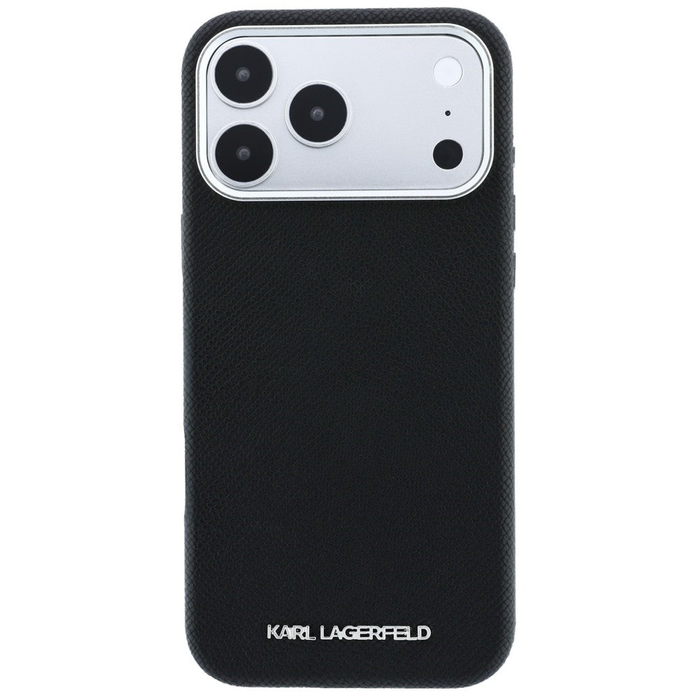 Karl Lagerfeld iPhone 17 Pro/iPhone 18 Pro Cover Grained Elongated Logo Sort
