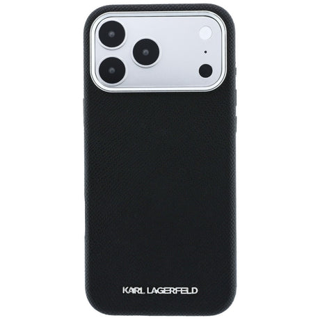 Karl Lagerfeld iPhone 17 Pro/iPhone 18 Pro Cover Grained Elongated Logo Sort
