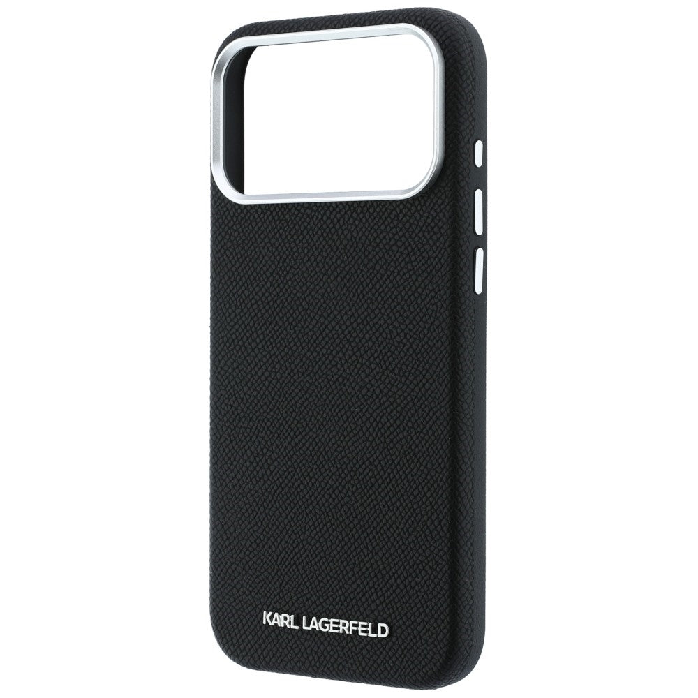 Karl Lagerfeld iPhone 17 Pro/iPhone 18 Pro Cover Grained Elongated Logo Sort