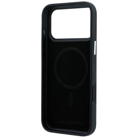 Karl Lagerfeld iPhone 17 Pro/iPhone 18 Pro Cover Grained Elongated Logo Sort