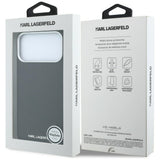 Karl Lagerfeld iPhone 17 Pro/iPhone 18 Pro Cover Grained Elongated Logo Sort
