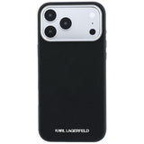 Karl Lagerfeld iPhone 17 Pro Max/iPhone 18 Pro Max Cover Grained Elongated Logo Sort