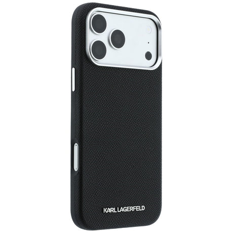 Karl Lagerfeld iPhone 17 Pro Max/iPhone 18 Pro Max Cover Grained Elongated Logo Sort