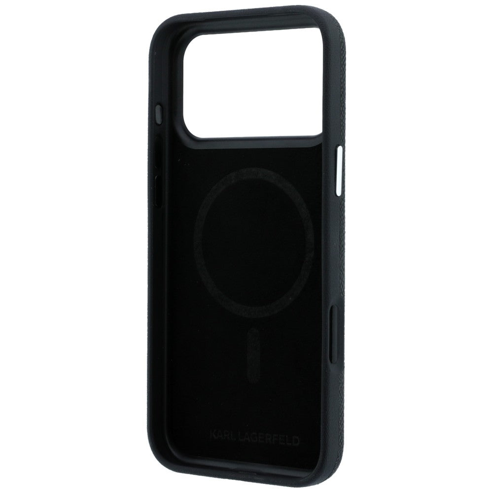 Karl Lagerfeld iPhone 17 Pro Max/iPhone 18 Pro Max Cover Grained Elongated Logo Sort