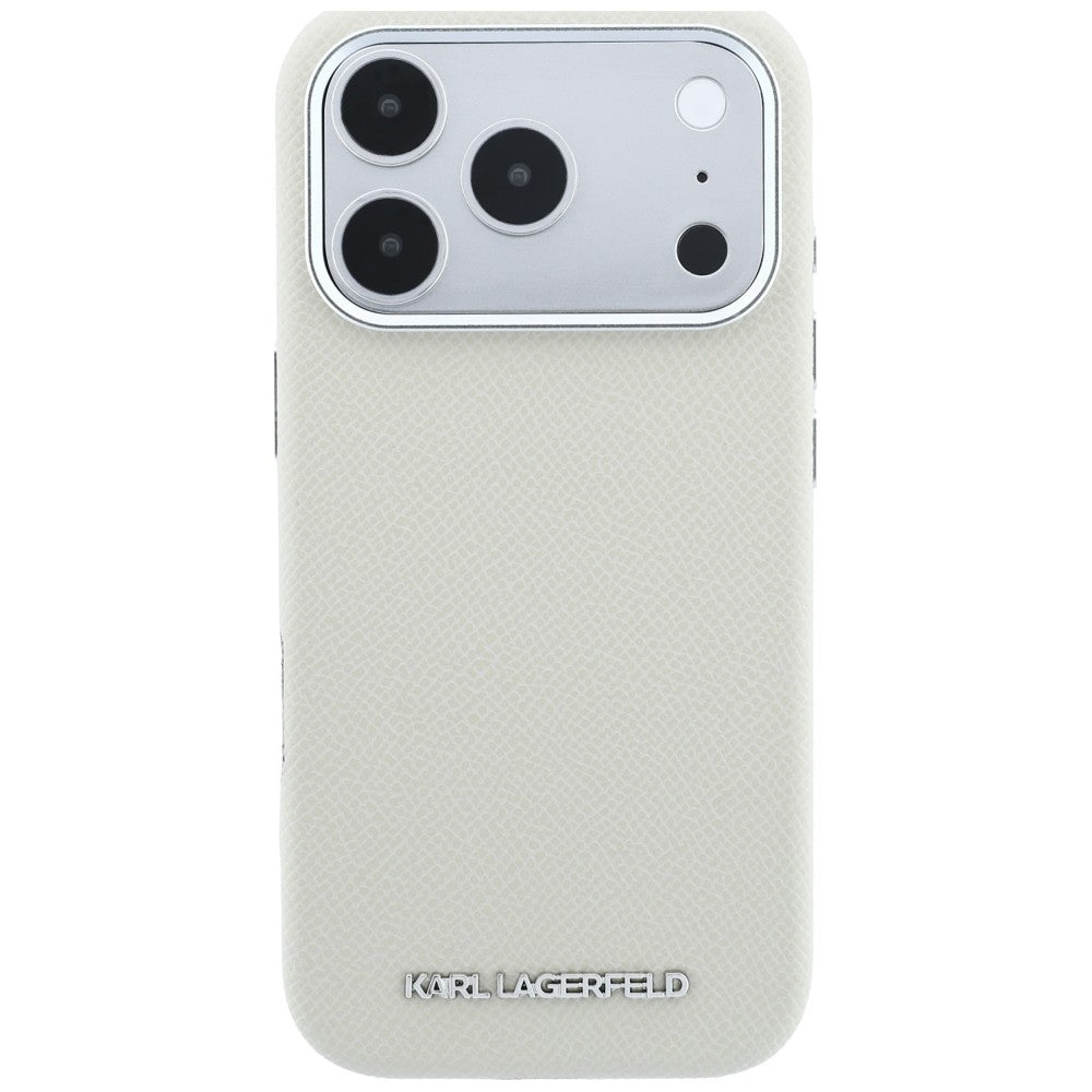 Karl Lagerfeld iPhone 17 Pro/iPhone 18 Pro Cover Grained Logo Beige