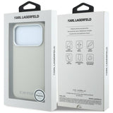 Karl Lagerfeld iPhone 17 Pro/iPhone 18 Pro Cover Grained Logo Beige