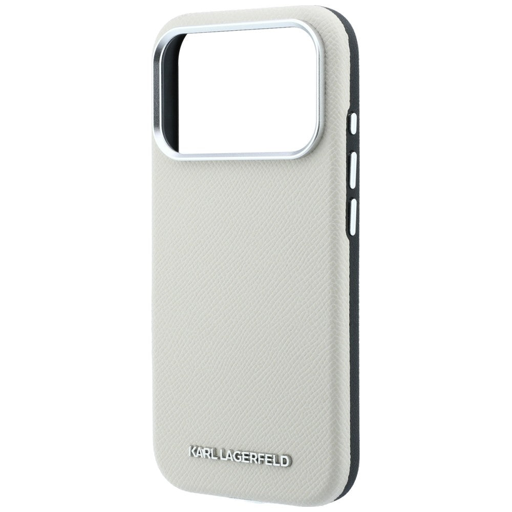 Karl Lagerfeld iPhone 17 Pro Max/iPhone 18 Pro Max Cover Grained Logo Beige