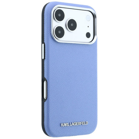 Karl Lagerfeld iPhone 17 Pro/iPhone 18 Pro Cover Grained Elongated Logo Blå