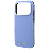 Karl Lagerfeld iPhone 17 Pro/iPhone 18 Pro Cover Grained Elongated Logo Blå