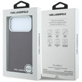 Karl Lagerfeld iPhone 17 Pro Max/iPhone 18 Pro Max Cover med kornet, forlænget logo i bordeaux