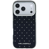 Karl Lagerfeld iPhone 17 Pro Max/iPhone 18 Pro Max Cover Rhinestones Electroplated Logo Sort