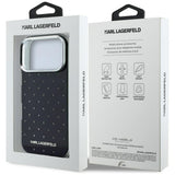 Karl Lagerfeld iPhone 17 Pro Max/iPhone 18 Pro Max Cover Rhinestones Electroplated Logo Sort