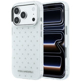 Karl Lagerfeld iPhone 17 Pro/iPhone 18 Pro Cover Rhinestones galvaniseret logo Hvid