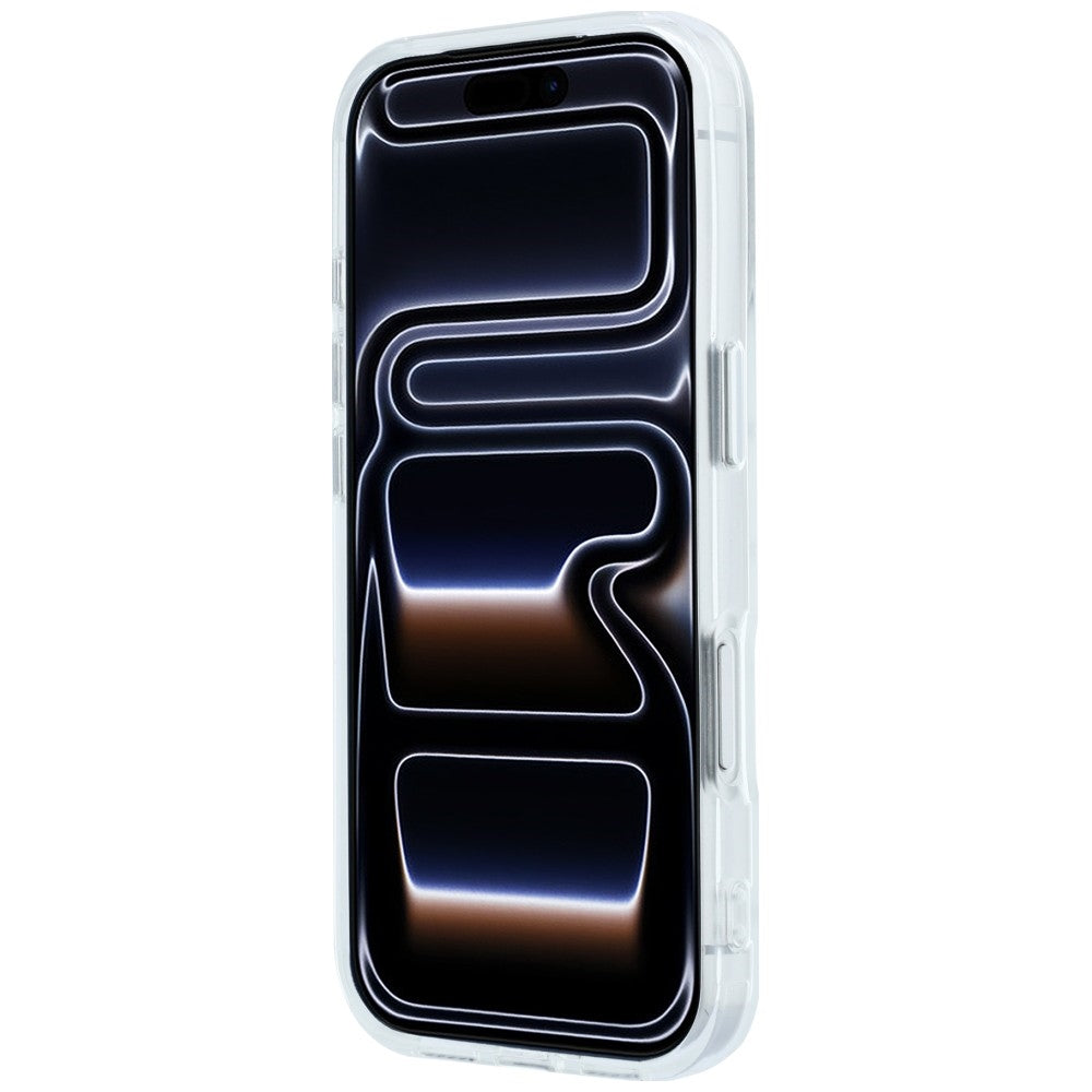 Karl Lagerfeld iPhone 17 Pro Max/iPhone 18 Pro Max Cover med rhinsten, elektropletteret logo, Hvid