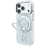 Karl Lagerfeld iPhone 17 Pro Max/iPhone 18 Pro Max Cover Ring Stand Kameo Klar