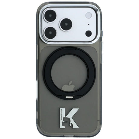Karl Lagerfeld iPhone 17 Pro/iPhone 18 Pro Cover Ring Stand Kameo Sort