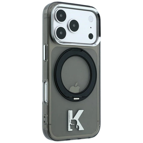 Karl Lagerfeld iPhone 17 Pro/iPhone 18 Pro Cover Ring Stand Kameo Sort
