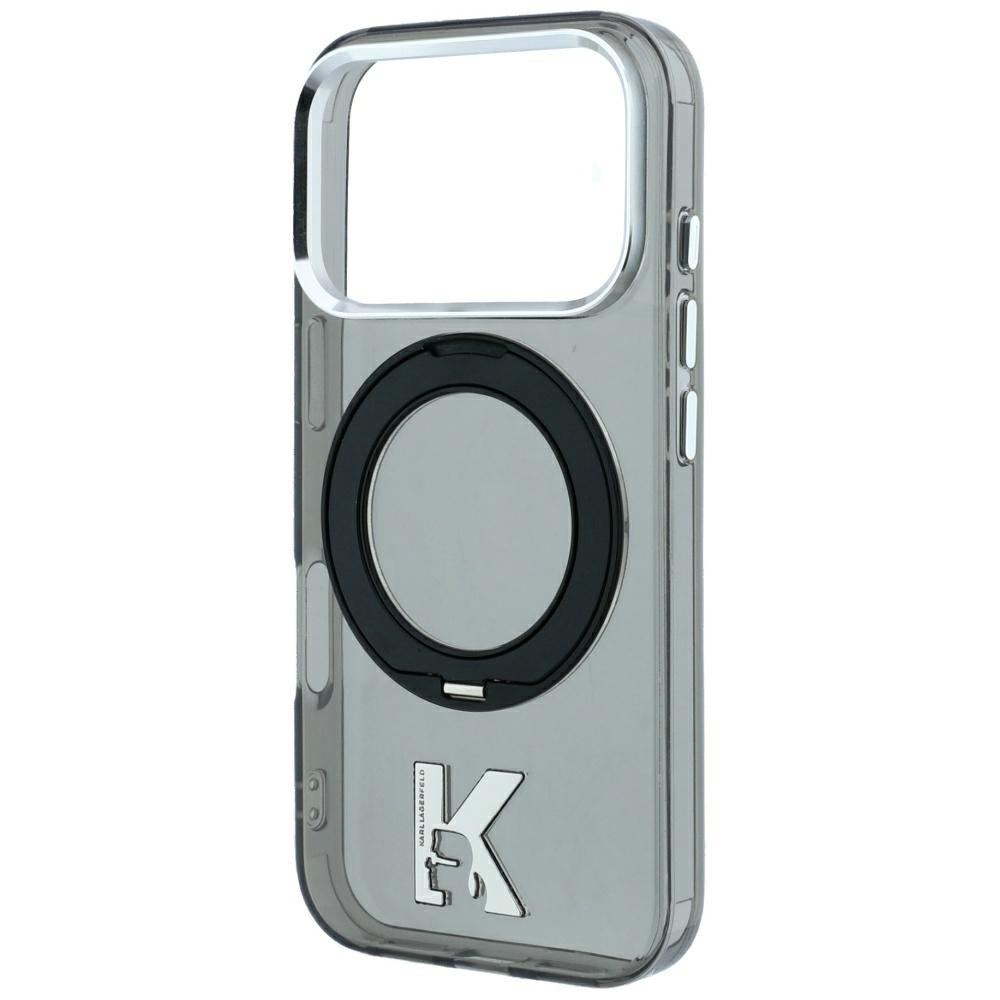 Karl Lagerfeld iPhone 17 Pro/iPhone 18 Pro Cover Ring Stand Kameo Sort