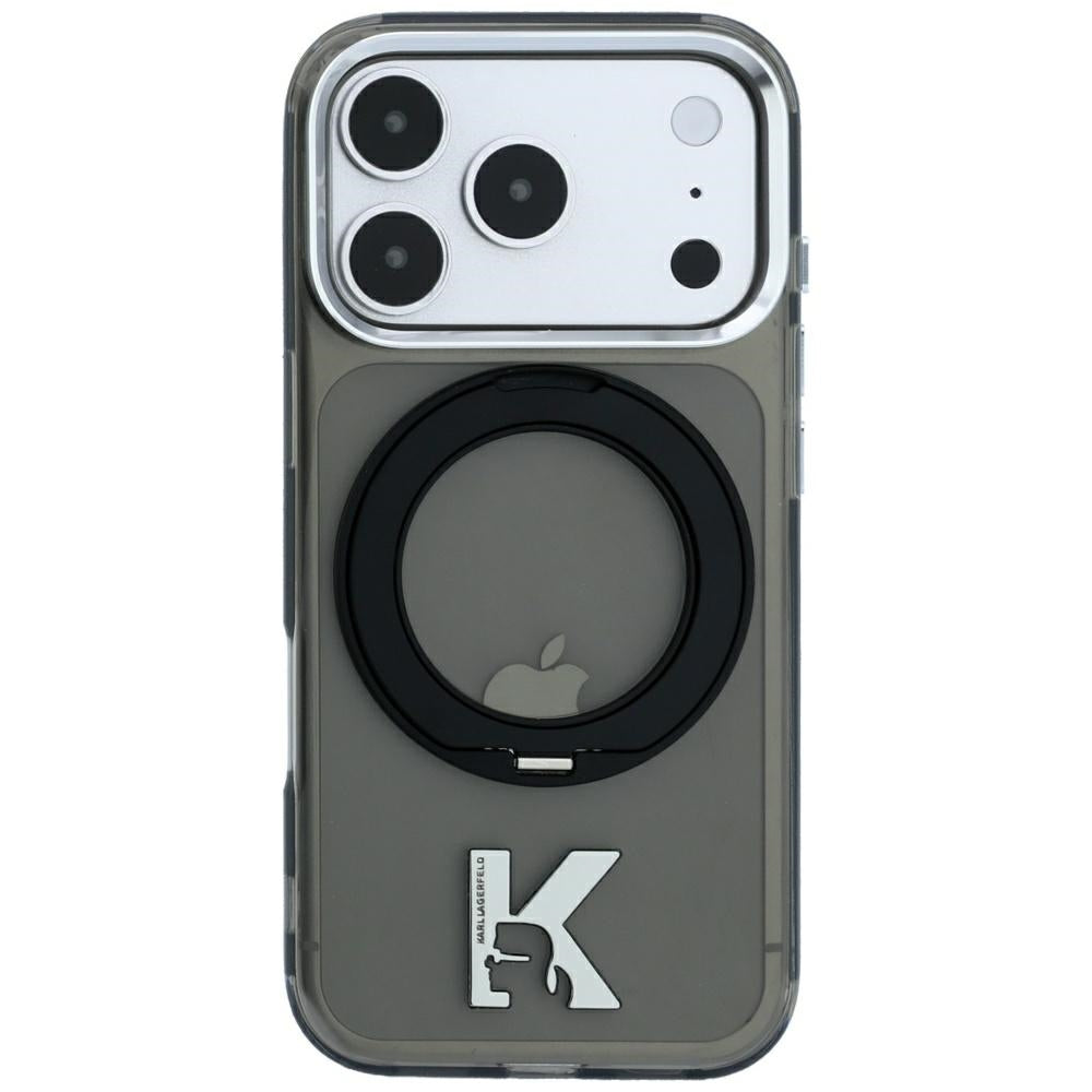 Karl Lagerfeld iPhone 17 Pro Max/iPhone 18 Pro Max Cover Ring Stand Kameo Sort