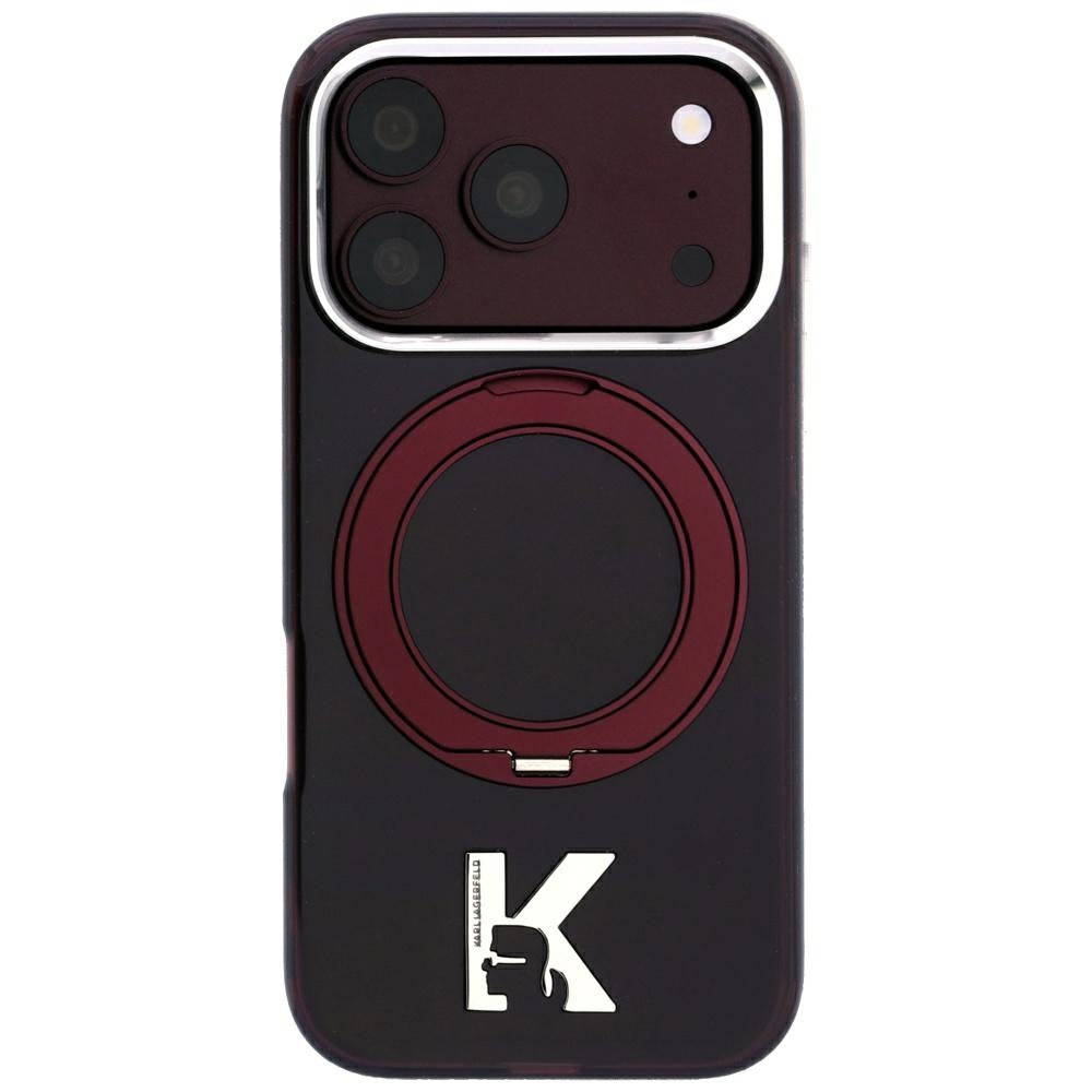 Karl Lagerfeld iPhone 17 Pro/iPhone 18 Pro Cover Ringholder Kameo Burgundy