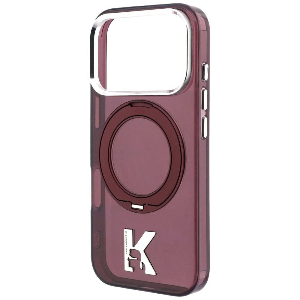 Karl Lagerfeld iPhone 17 Pro/iPhone 18 Pro Cover Ringholder Kameo Burgundy