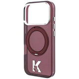 Karl Lagerfeld iPhone 17 Pro/iPhone 18 Pro Cover Ringholder Kameo Burgundy