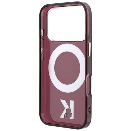 Karl Lagerfeld iPhone 17 Pro Max/iPhone 18 Pro Max Cover Ring Stand Kameo Burgundy