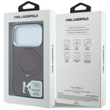 Karl Lagerfeld iPhone 17 Pro Max/iPhone 18 Pro Max Cover Ring Stand Kameo Burgundy