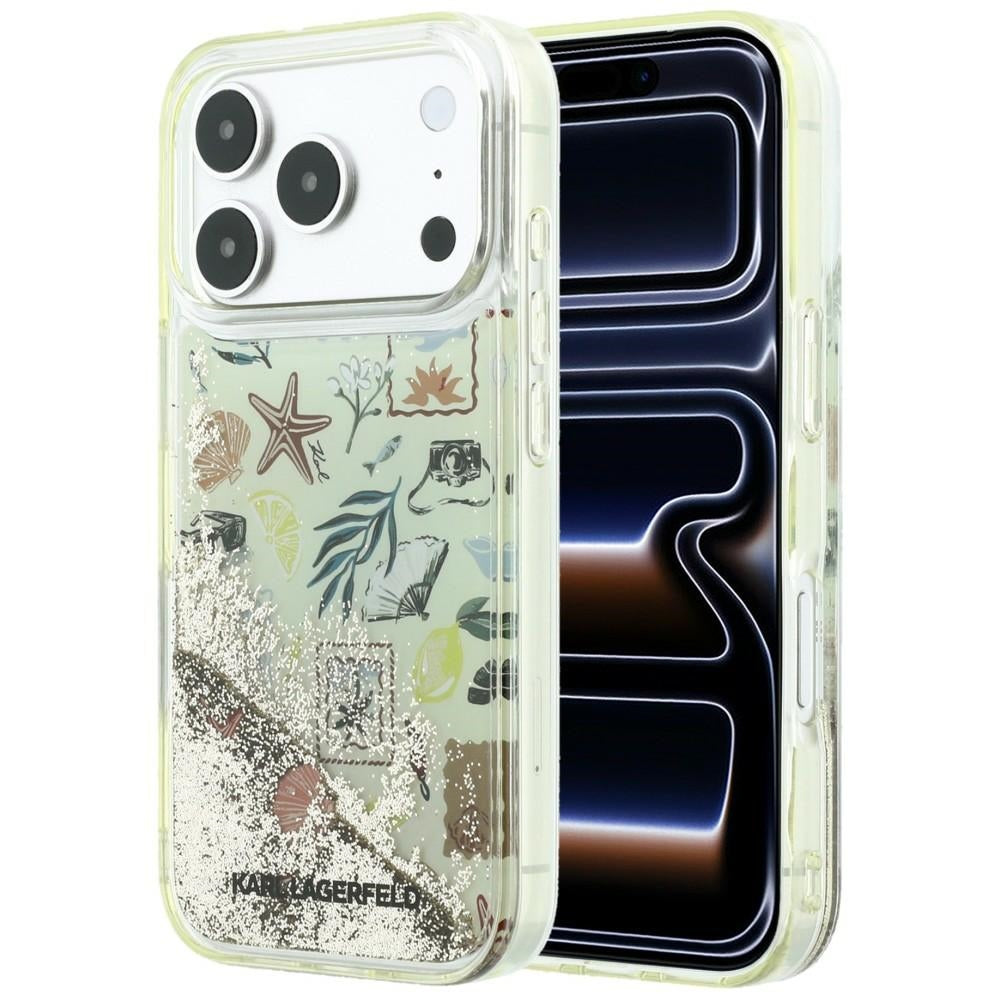 Karl Lagerfeld iPhone 17 Pro/iPhone 18 Pro Cover Liquid Glitter Beach Beige