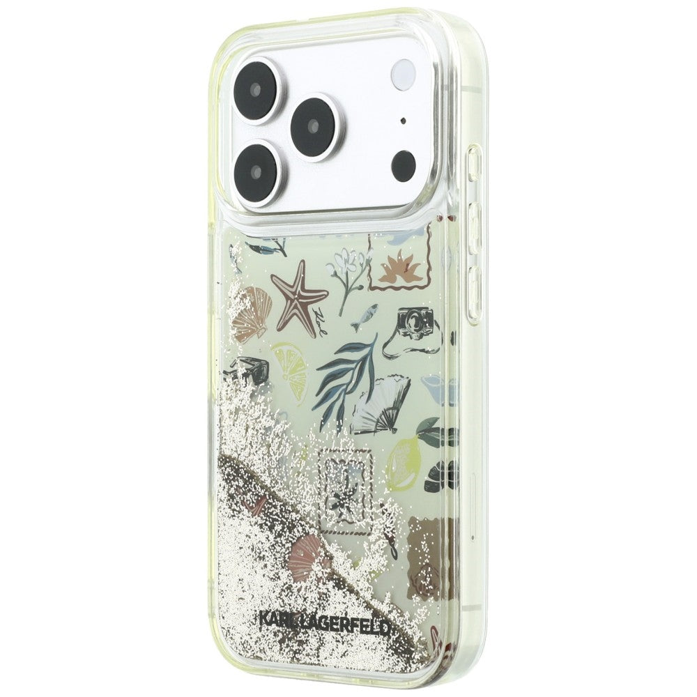 Karl Lagerfeld iPhone 17 Pro/iPhone 18 Pro Cover Liquid Glitter Beach Beige